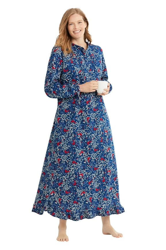 Plus Size Long Flannel Nightgown