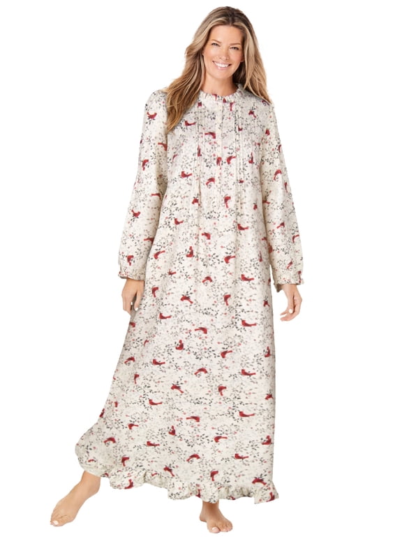 Plus Size Long Flannel Nightgown