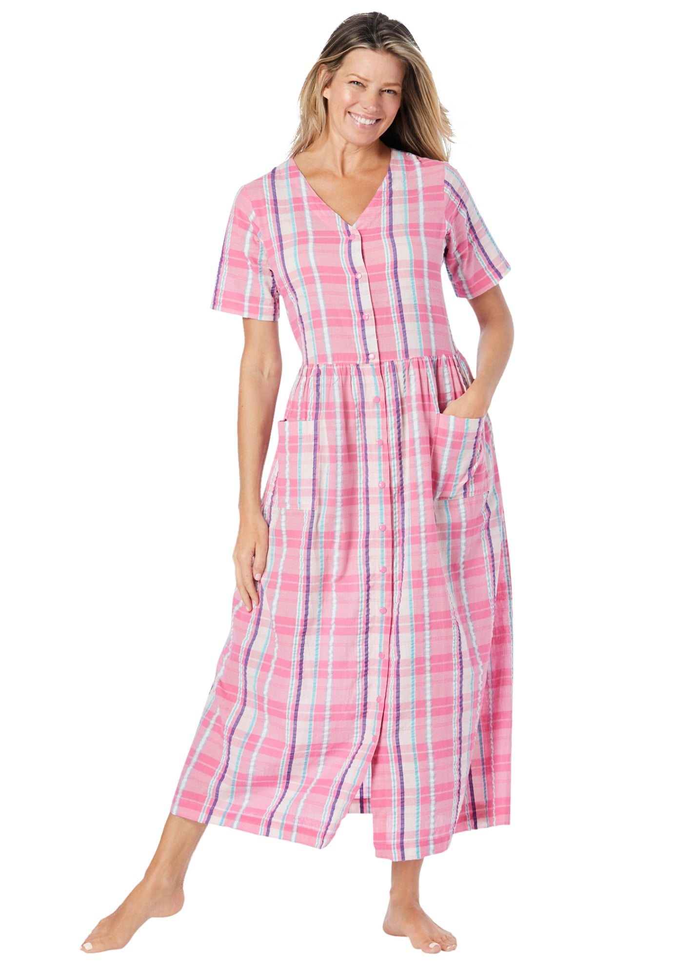 Women's plus hotsell size seersucker dress