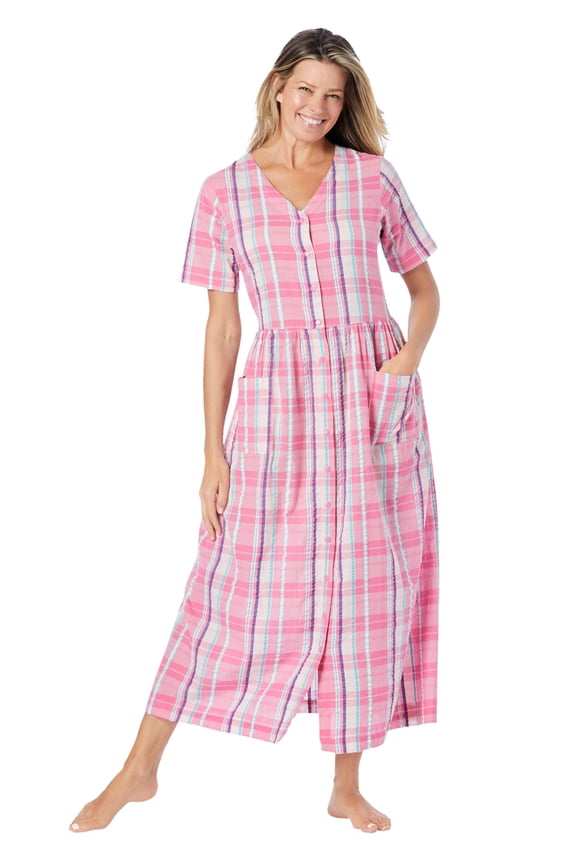 Plus Size Long Seersucker Lounger
