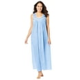 thumbnail image 1 of Only Necessities Plus Size Long Sleeveless Floral Nightgown, 1 of 3