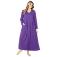 thumbnail image 1 of Only Necessities Plus Size Long Snap-Front Knit Lounger, 1 of 6