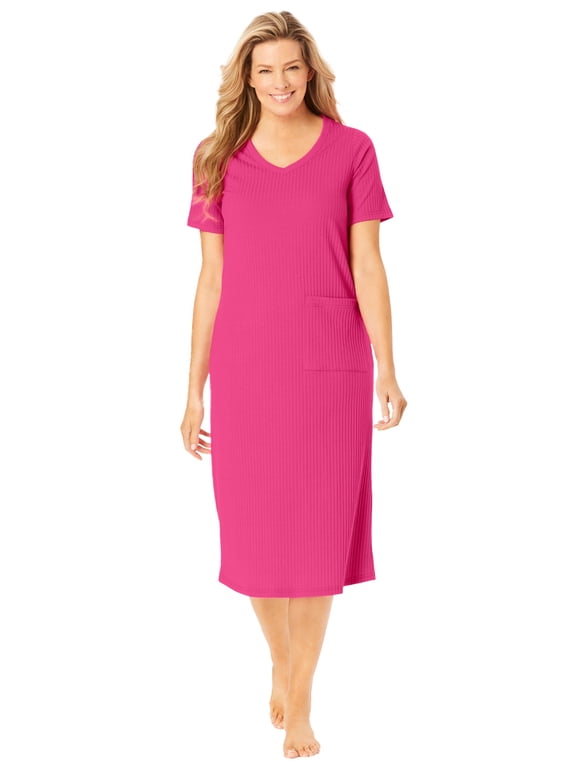 Plus Size Ribbed Sleepshirt