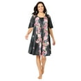thumbnail image 1 of Only Necessities Plus Size Short Sweeping Printed Lounger, 1 of 5