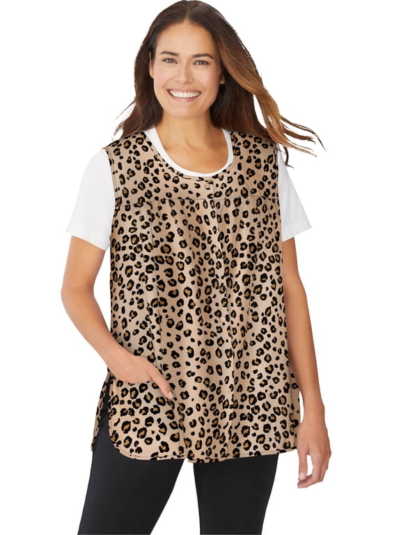 Plus Size Snap-Front Apron