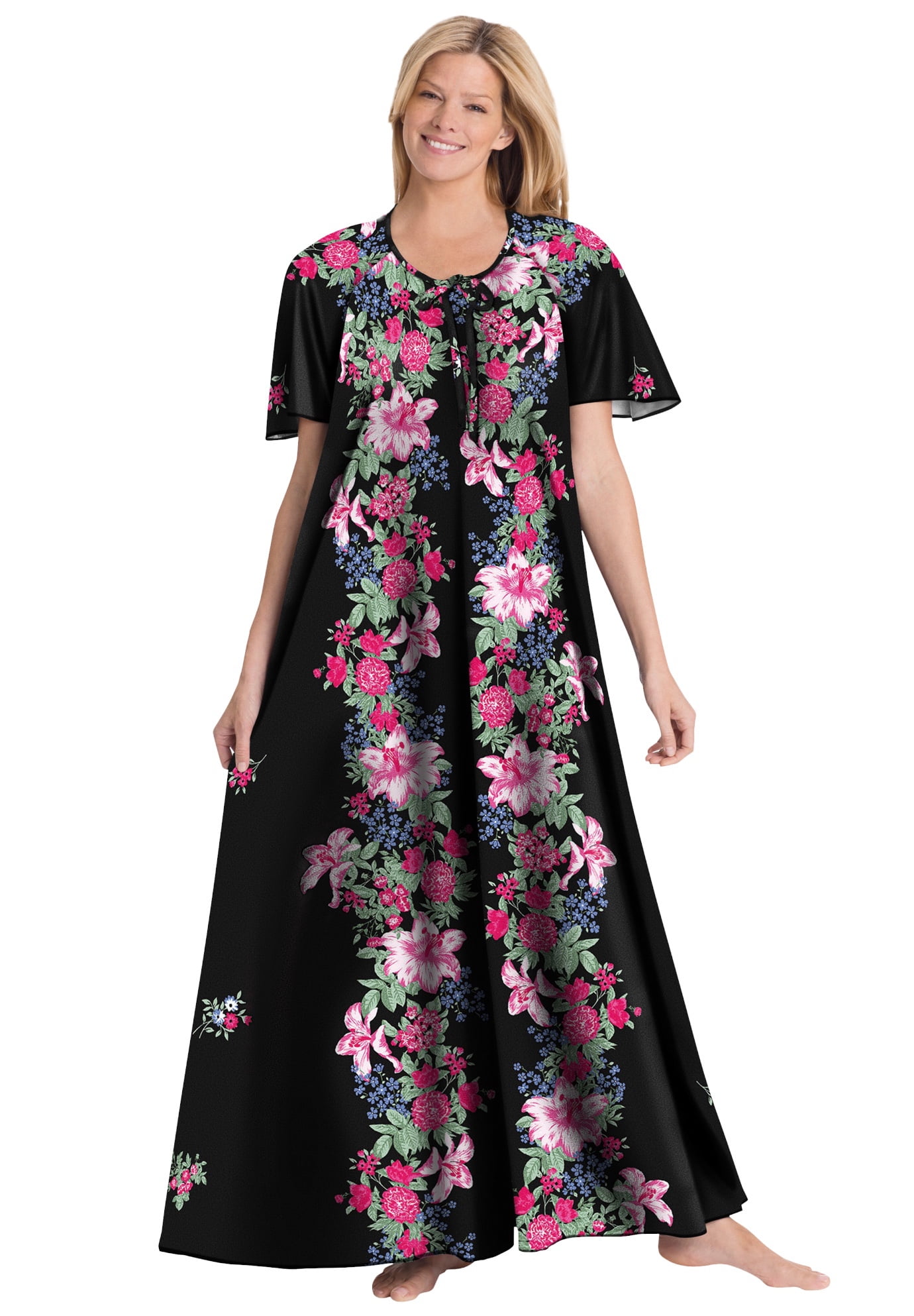 Only Necessities Women s Plus Size Sweeping Printed Dress or