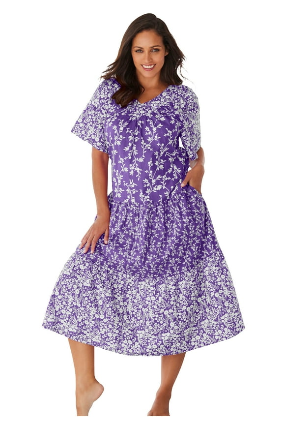 Plus Size Tiered Print Lounger