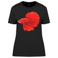 thumbnail image 1 of Only Red Siam Betta Fish T-Shirt Women -Image by Shutterstock, Female 3X-Large, 1 of 2