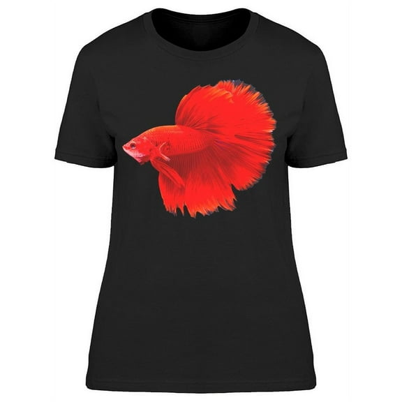 Only Red Siam Betta Fish T-Shirt Women -Image by Shutterstock, Female x-Large