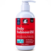 Only Salmon Oil for Dogs & Cats Omega 3 Fish Oil Supplement for Healthy Skin & Coat, 8 fl oz