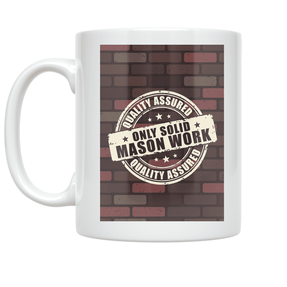Only Solid Mason Work - Construction Enthusiast - 11 oz Ceramic Coffee Mug