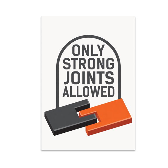 Only Strong Joints Allowed Wall Art - Welding Enthusiast - 13x19 Poster Print