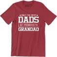 thumbnail image 1 of Only The Best Dad's Get Promoted To Grandad Mens Black Pregnancy T-Shirt, 1 of 4