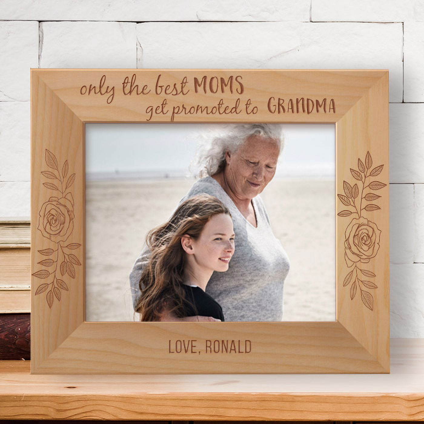 Only The Best Moms Get Promoted To Grandma Personalized Wooden Frame-10