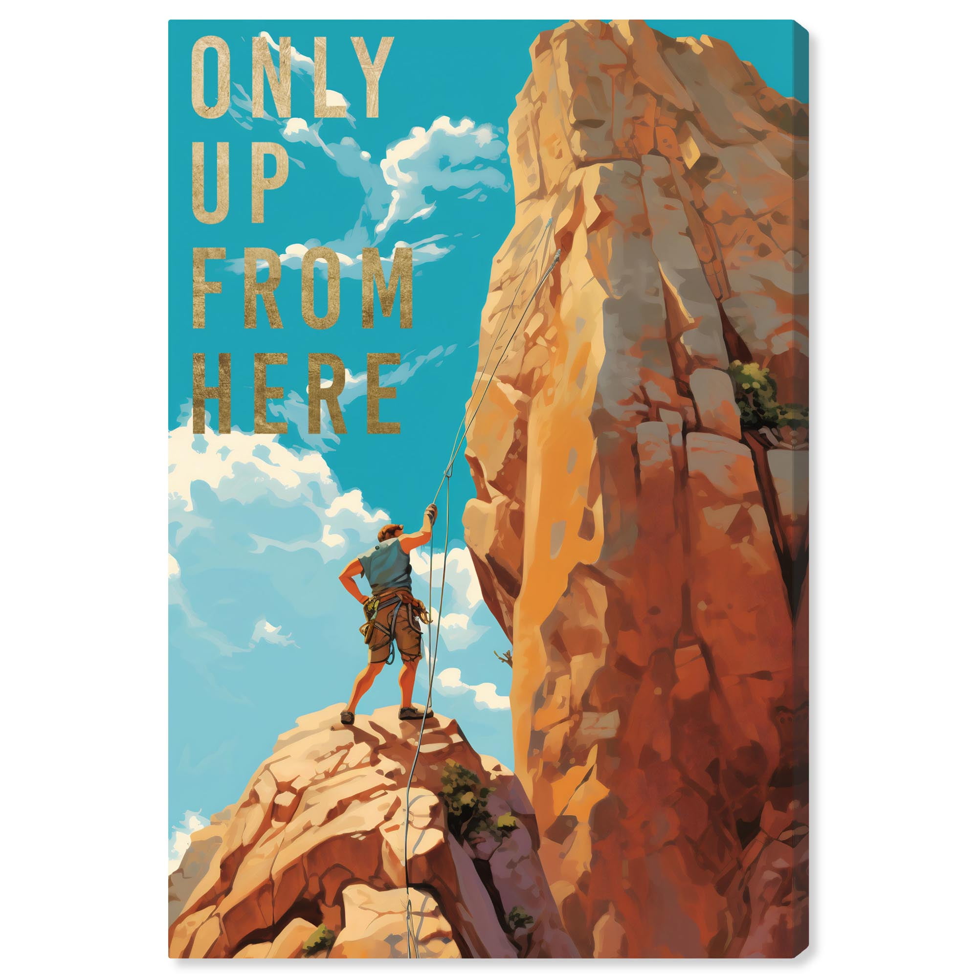 Only Up From Here Gallery Wrapped Sports Canvas Print, 36" x 24"