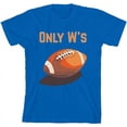 thumbnail image 1 of Only W's American Football Youth Natural Crew Neck Short Sleeve Tee-Large, 1 of 2