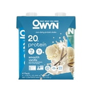 Only What You Need - 100% Vegan Plant-Based Protein Shakes, Smooth Vanilla, 20g Plant Protein, 11.15 Fl Oz, 4 Count
