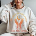 thumbnail image 1 of Only When It’s Dark Enough Can You See the Stars – Oversized Crewneck Sweatshirt with Empowering Design, 1 of 2