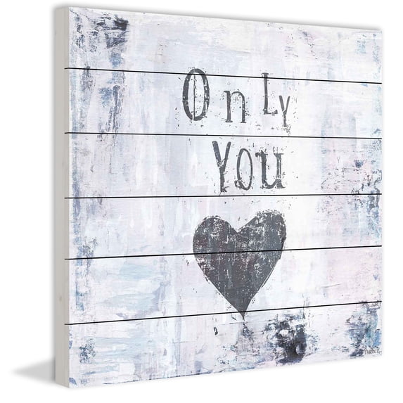 "Only You" Painting Print on White Wood