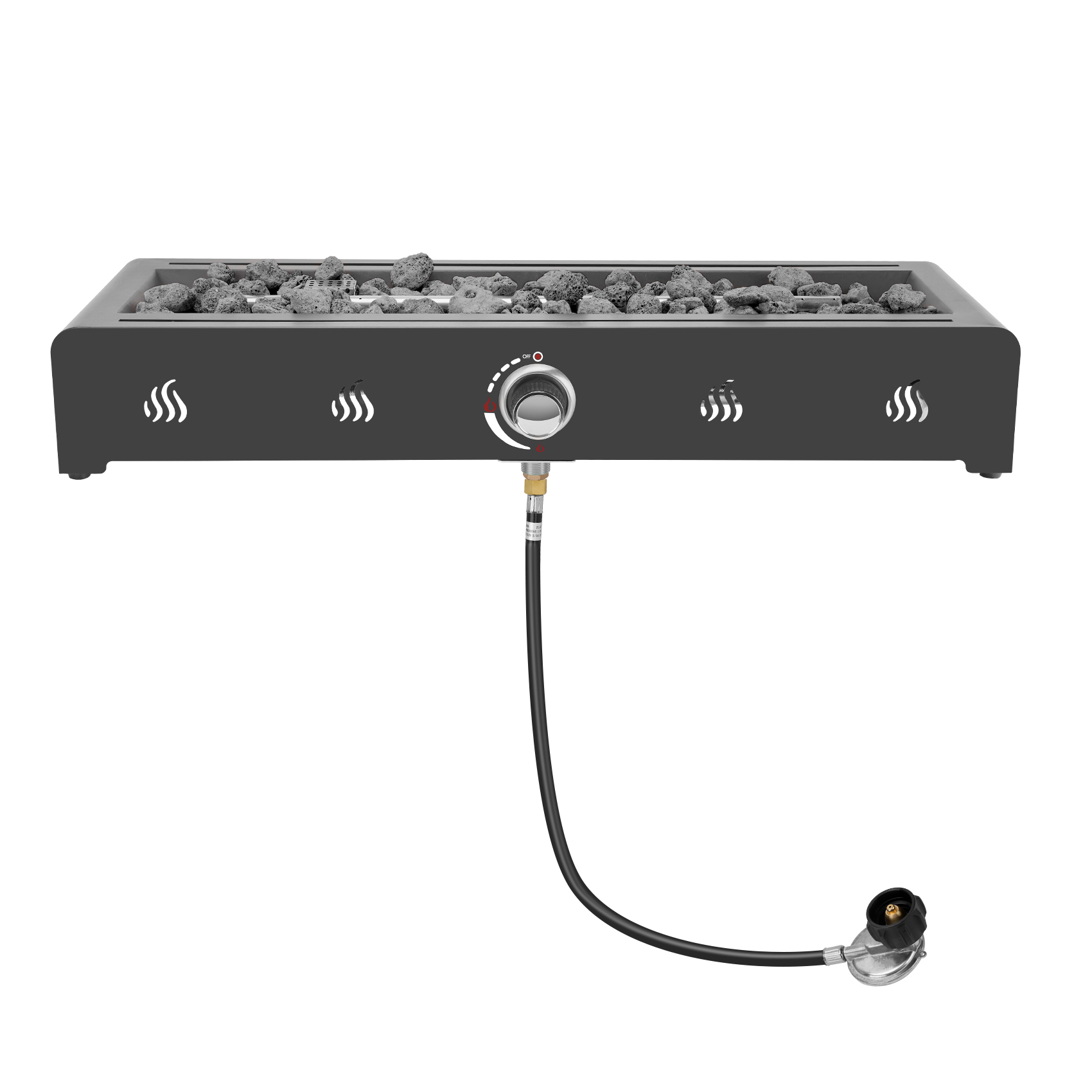 Only fire 28 inch Tabletop Fire Pit Table with Bottom Air Intake, Glass