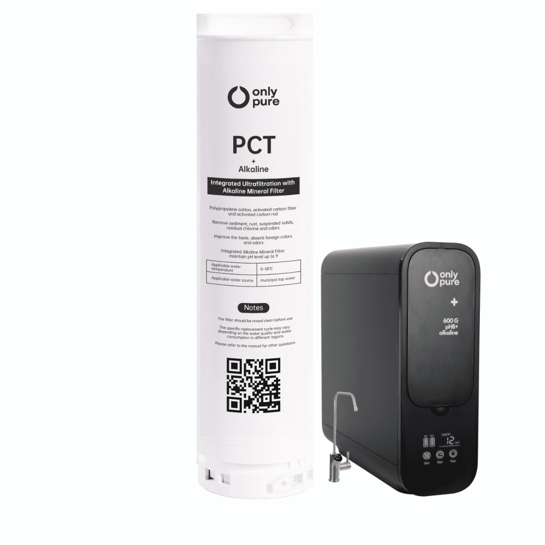 OnlyPure, OPRO600-PCT Mineral Rich - ALKALINE Filter, NSF Certified, Replacement for OPRO600-B Reverse Osmosis System, 600GPD, 1-year Lifetime