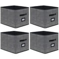 Onlyeasy Extra Large Foldable Cloth Storage Cubes 4 with Label Holders