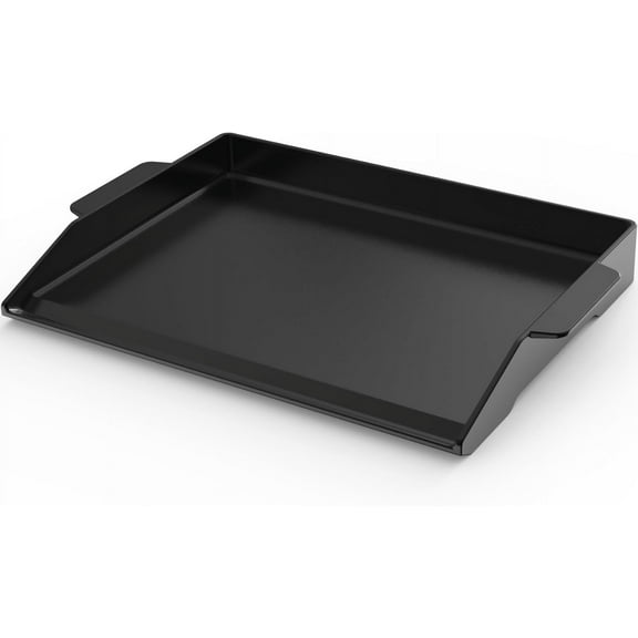 Onlyfire Universal Cast Iron Cooking Griddle, Pre-Seasoned Nonstick Coating Griddle Flat Top Grill Plate with Extra High Sidewalls for All Gas Grills and 4 Burner Range Oven, 23" x 16"
