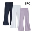 thumbnail image 1 of Onlyliua Girls High Waist Flared Shark Pants, Big Kids Fall Sports Long Leggings, Elastic Waist Bootcut Trousers For Girls, 3 Pack Casual Outfit, 1 of 9