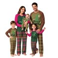 thumbnail image 1 of Onlypjs Family Christmas Pajamas Matching Sets Christmas Tree Graphic Raglan Tops Plaid Pants Holiday Sleepwear Loungewear for Couples, Men and Women, 1 of 5