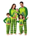 thumbnail image 1 of Onlypjs Family Christmas Pajamas Matching Sets, Christmas Tree Raglan Tops with Plaid Pants, Holiday Lounge Sets for Couples, Women and Men, 1 of 5
