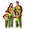 thumbnail image 1 of Onlypjs Family Christmas Pajamas Matching Sets, Merry Christmas Raglan Tops with Plaid Pants, Holiday Lounge Sets for Couples, Women and Men, 1 of 5