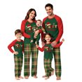thumbnail image 1 of Onlypjs Family Christmas Pajamas Matching Sets, Merry Christmas Raglan Tops with Plaid Pants, Holiday Lounge Sets for Couples, Women and Men, 1 of 5