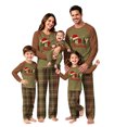 thumbnail image 1 of Onlypjs Family Christmas Pajamas Matching Sets, Merry Christmas Raglan Tops with Plaid Pants, Holiday Lounge Sets for Couples, Women and Men, 1 of 5
