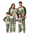 thumbnail image 1 of Onlypjs Family Christmas Pajamas Matching Sets Pine Green Raglan Tops Plaid Pants Holiday Sleepwear Loungewear for Couples, Men and Women, 1 of 5