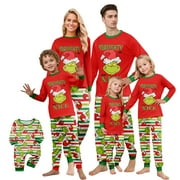 ONLYPJS Family Matching Christmas Pajamas for Men, Women and Couples– Red "Naughty Is the New Nice" Holiday Pajama Set – Striped Festive Matching Pajamas for Family