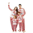 thumbnail image 1 of Onlypjs Family Matching Christmas Pajamas Set – Red & White Striped Santa and Snowman Holiday Sleepwear for Women, Men – Festive Winter Loungewear, 1 of 6