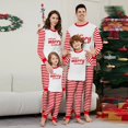 thumbnail image 1 of Onlypjs Family Matching Christmas Pajamas Set – Red & White Striped "Wish You Merry Christmas" Holiday Sleepwear for Women, Men, 1 of 9