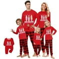 thumbnail image 1 of Onlypjs Family Matching Christmas Pajamas Sets – Nutcracker Holiday Print, Red Plaid Pants, Sizes for Women, Men, Couples, 1 of 4
