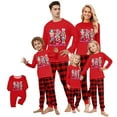 thumbnail image 1 of Onlypjs Family Matching Christmas Pajamas Sets – Nutcracker Holiday Print, Red Plaid Pants, Sizes for Women, Men, Couples, 1 of 4