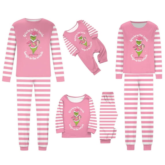 Onlypjs Family Matching Christmas Greench Pajamas for Family