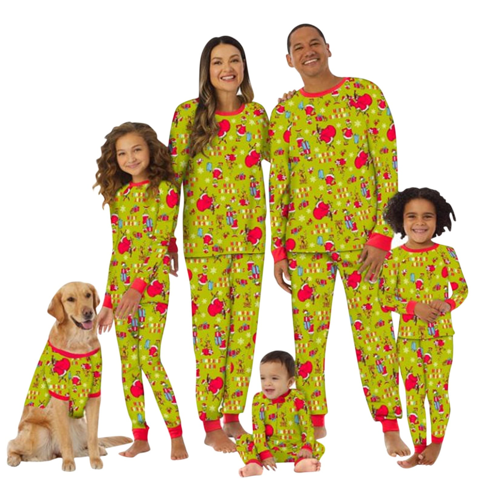 Onlypjs Griinch Family Christmas Pajamas Matching Sets, 2 Pcs Merry ...