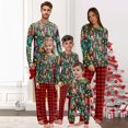 thumbnail image 1 of Onlypjs Matching Family Christmas Pajamas for Men, Women and Couples– Festive Multicolor Tree Print Tops with Red Plaid Pants, 1 of 5