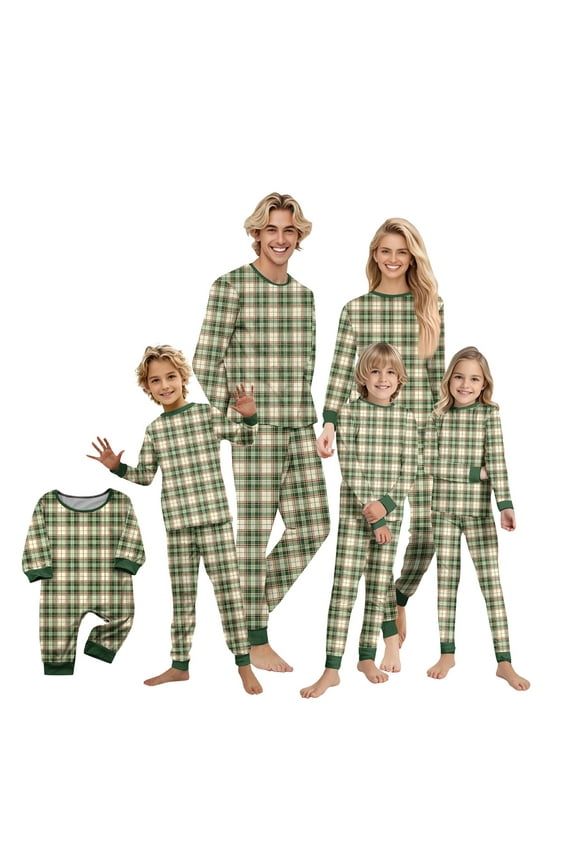 Matching Family Christmas Pajamas Sets for Men, Women and Couples – Holiday Plaid Pajamas – Cozy Christmas Family Pajamas Matching Sets