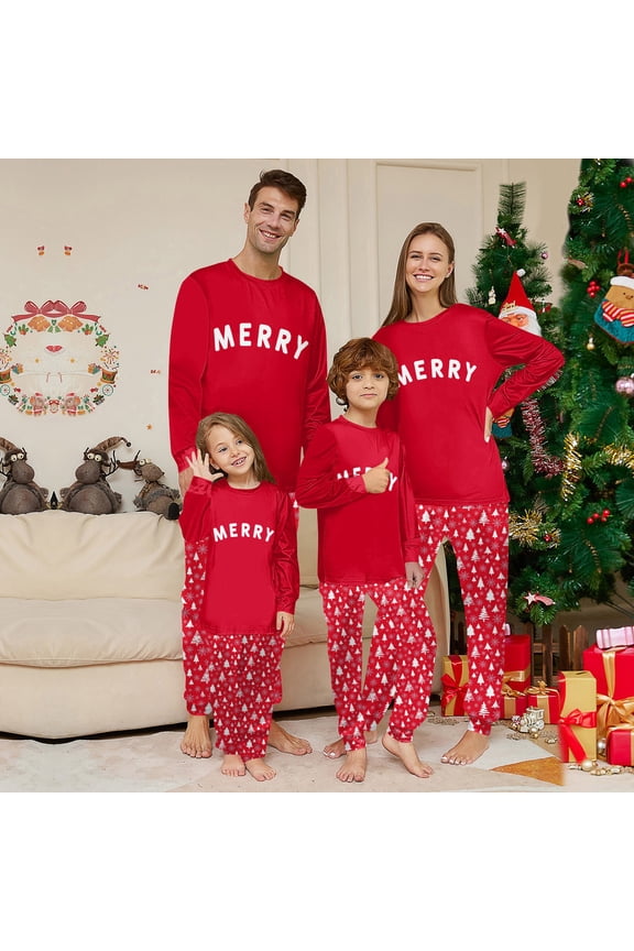 Matching Family Christmas Pajamas Sets for Men, Women and Couples – MERRY Holiday Pajamas – Family Christmas Pajamas Matching Sets
