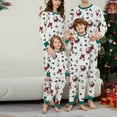 thumbnail image 1 of Onlypjs Matching Family Christmas Pajamas – White Santa & Holiday Print Long-Sleeve Tops and Pants for Women, Men, Couples, 1 of 5