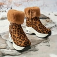 thumbnail image 1 of Onlyshoes Womens Boots, Women's Winter Cheetah Pattern Short Snow Boots with Thermal Insulation, Snow Boots for Women, Christmas New Year Winter Hoilday Gifts for Women Mother Grandma Girlfriend, 1 of 8