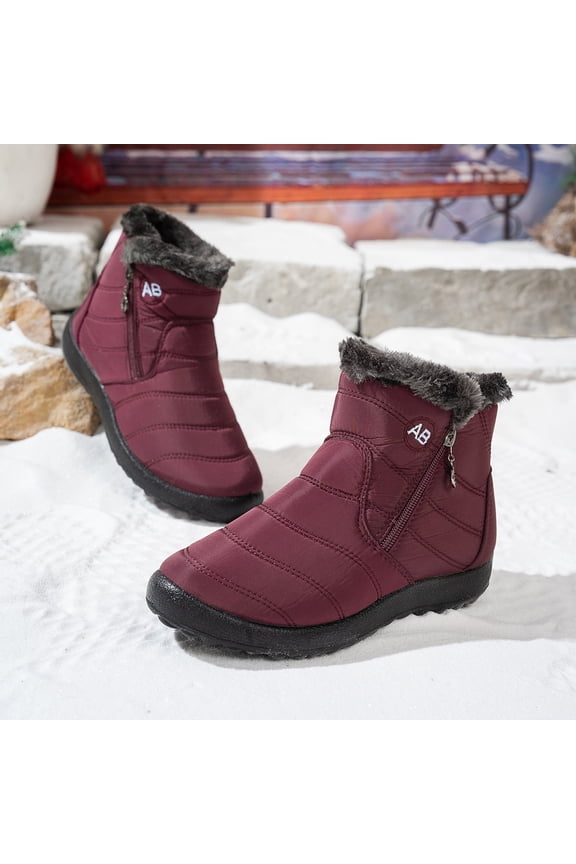 Womens Boots, Womens Warm Fur Lined Winter Snow Boots Ankle Boots Outdoor Booties Comfortable Shoes for Women, Christmas New Year Winter Hoilday Gifts for Women Mother Grandma Girlfriend