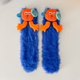 thumbnail image 1 of Onlysocks Funny Cozy Fluffy Cartoon Monster Silly Socks for Family, 3D Crazy Novelty Face Winter Warm Thick Socks, Royal Blue, 1 of 4