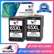 Onlyu 65 Ink Cartridges Black Replacement for HP 65XL Ink for Envy 5058 5055 5052 5014 DeskJet 3700 3755 3752 2600 2622 2652 2655 Printer (2 Pack)