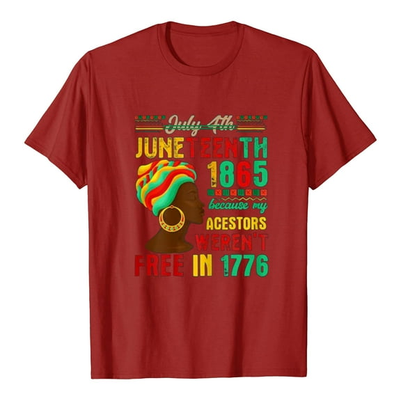 Onlywo Blouses for Women Plus Size， Women's June Festival Print Short Sleeve T-Shirt Top Summer Casual Crew Neck Pullover Trendy Loose Comfy Tops